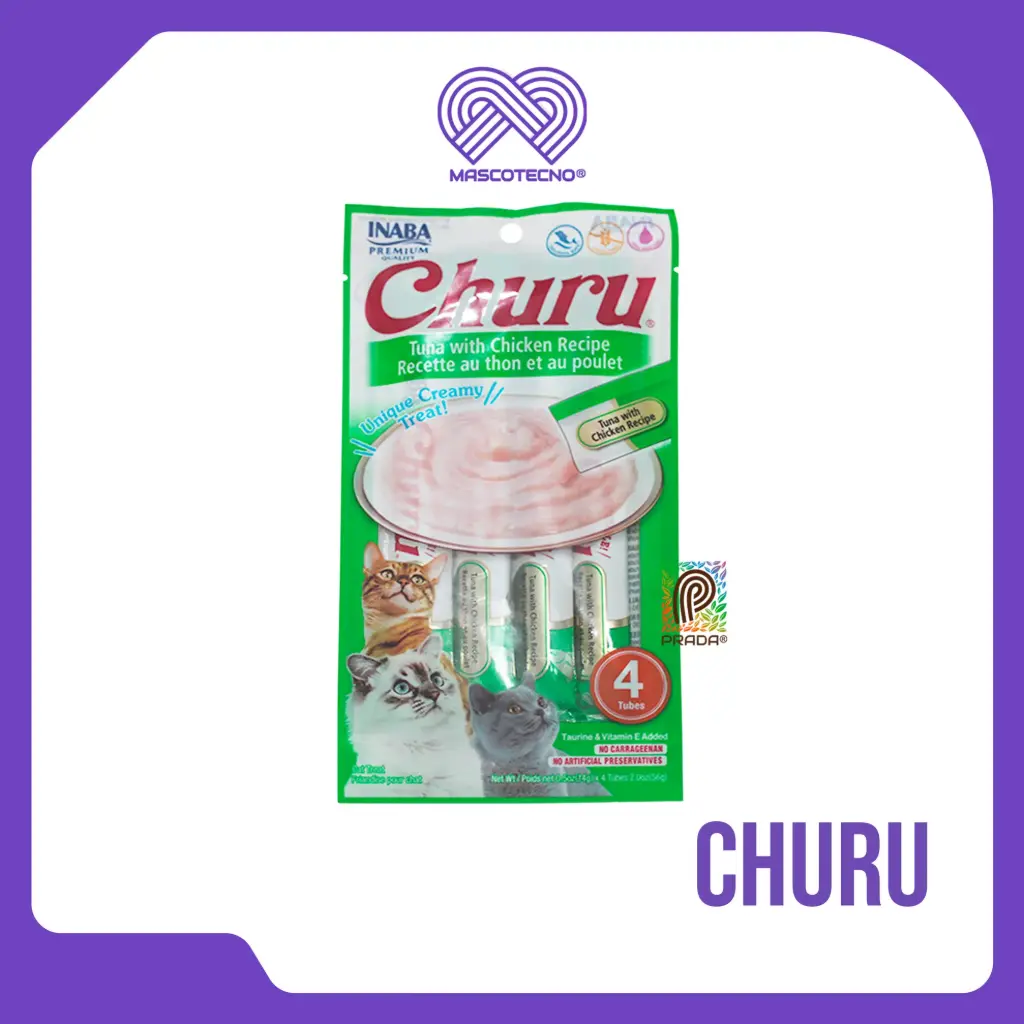 CHURU POPS 4 VERDE - ATÚN Y POLLO | MASCOTECNO
